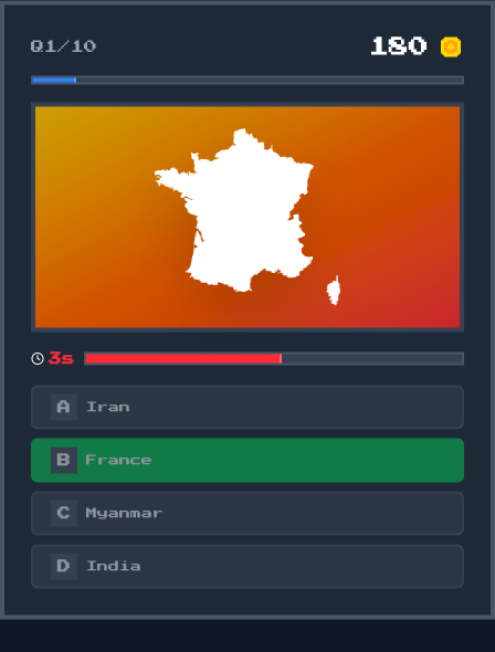 Bitworld - geography quiz - Farcaster Mini Apps screenshot